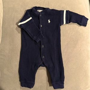 Ralph Lauren Navy Blue Baby Footless Sleep and Play